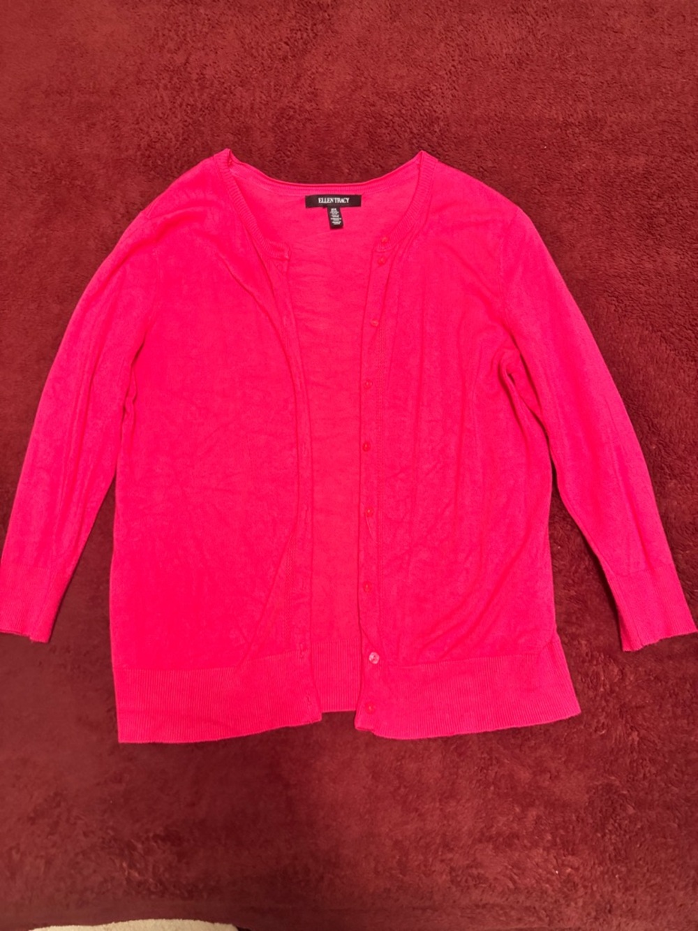 Ellen Tracy Women’s Cardigan Pink Size Medium
